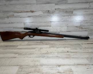 Lot #40 Marlin Model 60 Semi-Auto .22 LR Rifle Walnut Stock with Rifle Scope