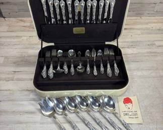 Lot #75 Alvin Sterling Silver Prince Eugene Flatware Set 60+ Pcs Marshall-White Estate Chest