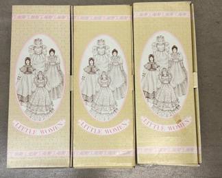 Lot #137 Russ Berrie Little Women Porcelain Dolls Jo 1627, Beth 1628, Amy 1629 Set of 3