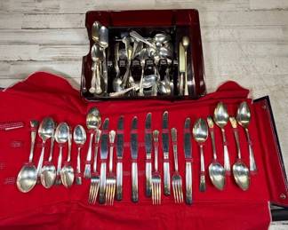 Lot #44 Lady Betty Silver Plate Flatware Lot 60+ Pcs Vintage Knives Forks