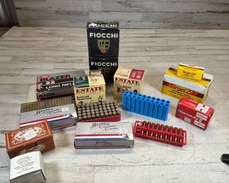 Lot #175 Mixed Ammunition Lot 22LR 38SPL 7.62x39 Fiocchi Estate CCI Blazer Hornady