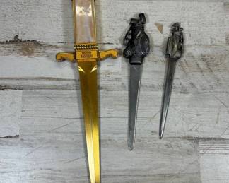 Lot #79 ASR Ascot Sword & Metz 1985 Golf Bag Letter Openers, Lot of 3, Made in USA