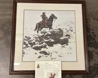 Lot #128 James Bama Riding the High Country 1991 Signed Ltd Ed Lithograph 300/1250