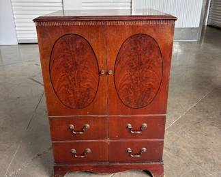 Lot #98 Majestic 7PR12 1950s Mahogany Console TV/AM-FM Radio/Phono Combo, 17" CRT