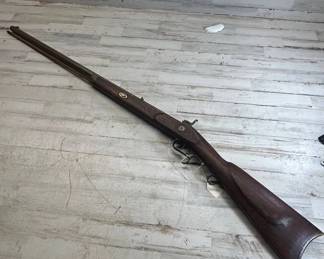 Lot #24 Antique Sharon Rifle .45 Cal Percussion Cap Half-Stock Walnut
