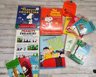Lot #94 Charles M. Schulz Peanuts Vintage Book & Poster Lot Treasury Festival Hallmark