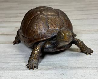 Lot #120 W. Hunt Signed Bronze Turtle Sculpture 41/180 1994 Limited Edition Figurine