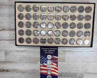 Lot #116 US Mint 50 State Quarters Complete Set 1999-2008 Coin Collection Display Tray