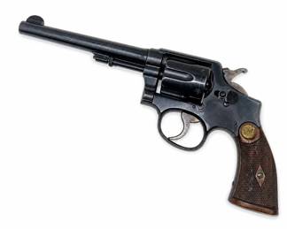 Lot #15 Smith & Wesson Hand Ejector .38 Special 6" Blued Revolver S/N K326693 c1940s