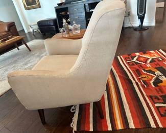 Side view of linen chair