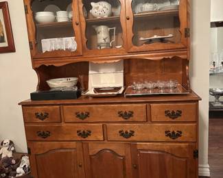 China cabinet priced so you can paint it two sections to move 52 inches wide 19 inches deep