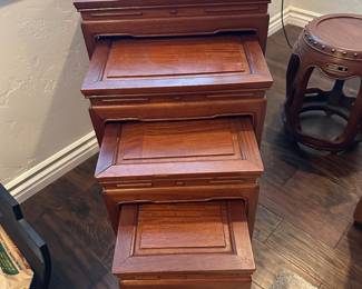 Top view of stacking tables