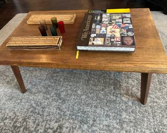  Coffee table with MidC vibes, cribbage boards