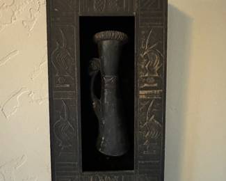 Wall art 3D carved wood 7 x 13”