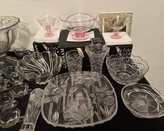 Crystal tableware gorham Rose serenade