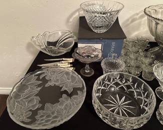 Crystal bowls by Waterford, exquisite punch cups