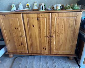 Beautiful wood three door cabinet for many uses