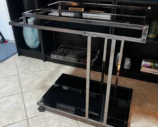 Black & Chrome Bar Cart
