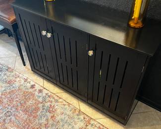 Black Shoe Storage Cabinet
