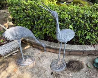 #61 - $95 - Cast Metal Crane set