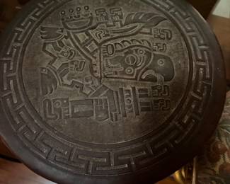 #19 - $60 - Tripod legs leather tooled top seat