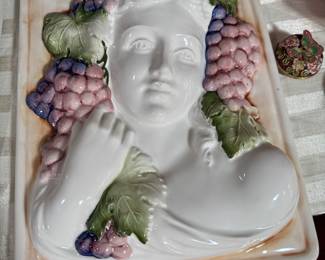 #16 - $58 - Carraro Italian porcelain plaque The Grape 10x13