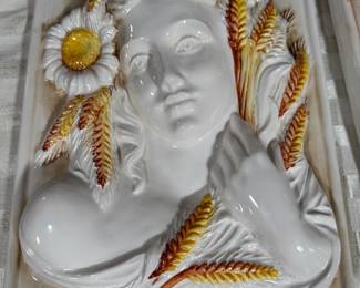 #15 - $58 - Carraro Italian porcelain plaque The Wheat 10x13