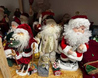 Loads of Santas and Christmas Decorations
