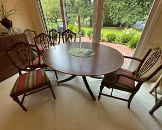 Baker Furniture Old Charleston Table & Chairs
