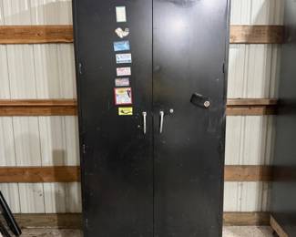 23 BlackMetalStorageCabinet