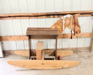 12 LargeWoodenRockingHorse