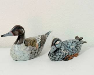 57 WoodenPintailDuckFigurines