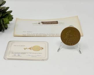 96 TheFranklinMintCollectorsSociety1980BronzeMedal