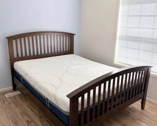 37 QueenSizeWoodenFrameNovafoamMattress