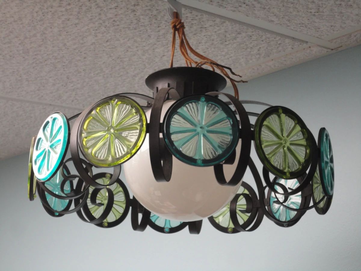 Vintage MCM Halo Lite Trend Limes & Lemons Light