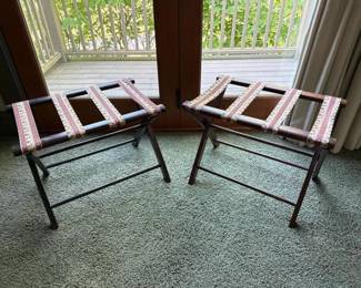 243 pairoffoldingluggagerackswithwoven