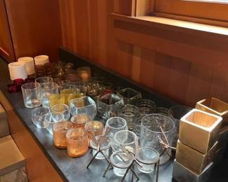 437 assortedglasscandleholdersandvotive