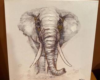 267 16x16elephantportraitcanvaswallart