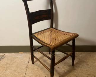 381 antiquecaneseatsidechairin19thcen
