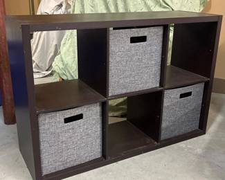 400 cubestorageshelfwithfabricbinsdark