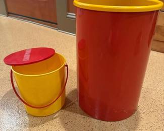 281 redandyellowplasticcanisters