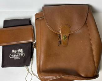 116 vintagecoachleatherbackpackandwalle