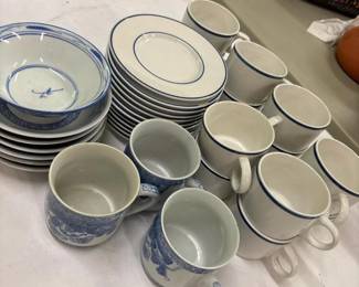 150 assortedstonewarecollectionblueandw
