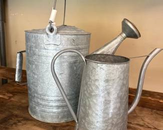 464 galvanizedmetalwateringcanssetoftw