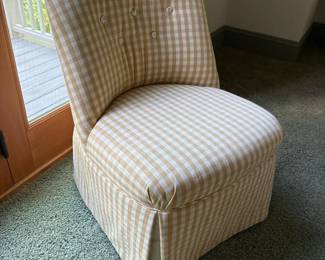 247 upholsteredclubchairinginghamstyle