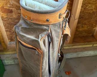 488 beldingcanvasandleathergolfbag