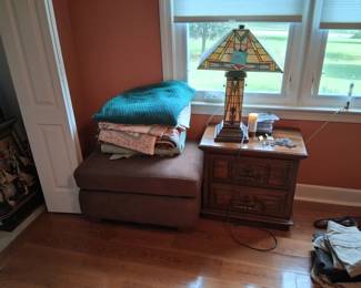 Lazybot ottoman and bedside chest - both good shape