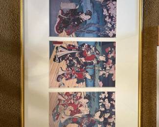 159 41x25framedjapanesewoodblockprint