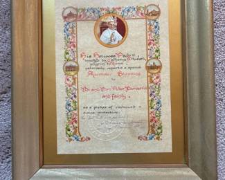 179 framedapostolicblessingfrompopepaul