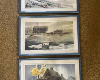 167 threeframedprintsofhistoricportsmou